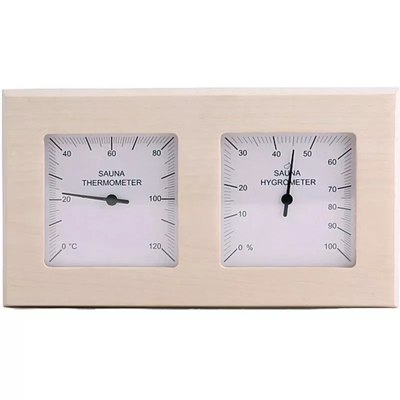 Bastutermometer & hygrometer Kvadrat