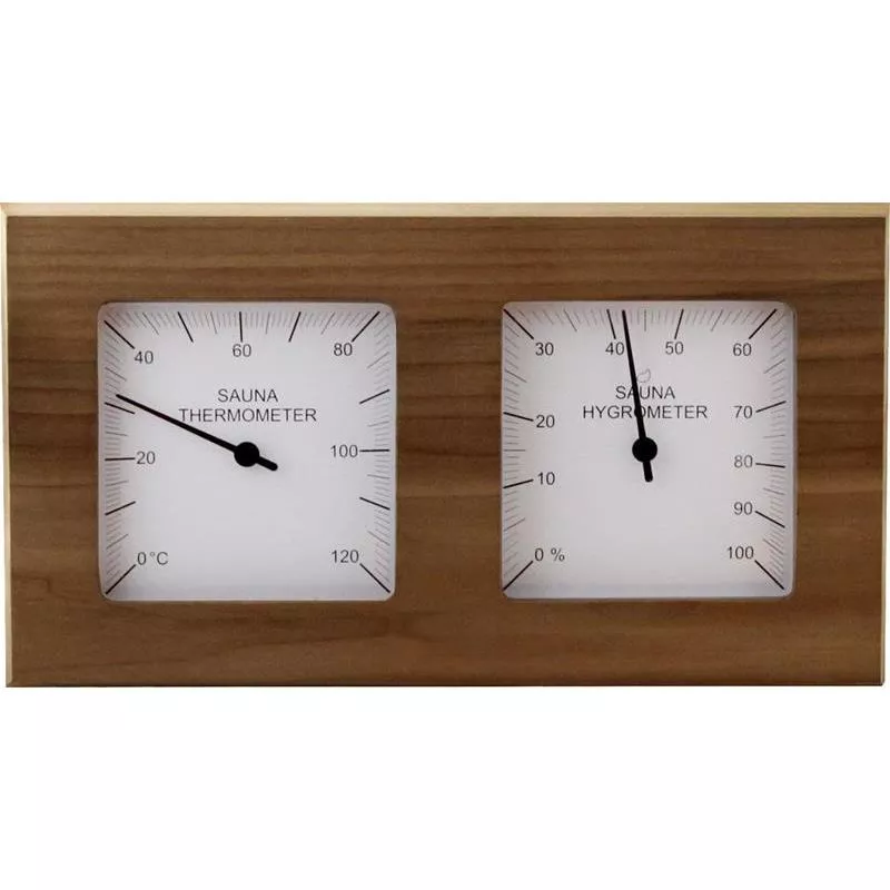 Bastutermometer & hygrometer Kvadrat