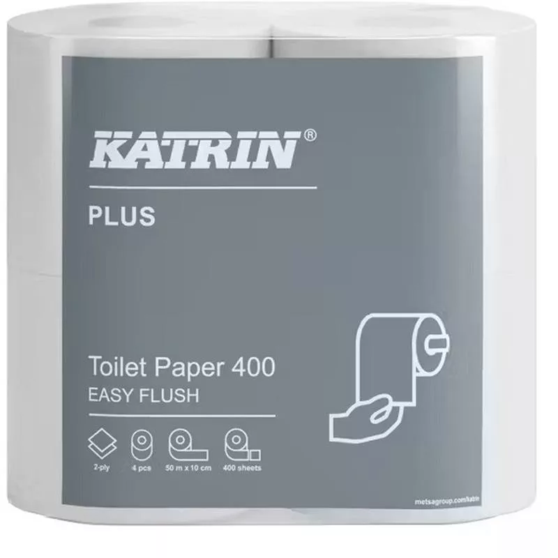 TOALETTPAPPER PLUS 400 EF KATRIN 2-LAGER 4ST