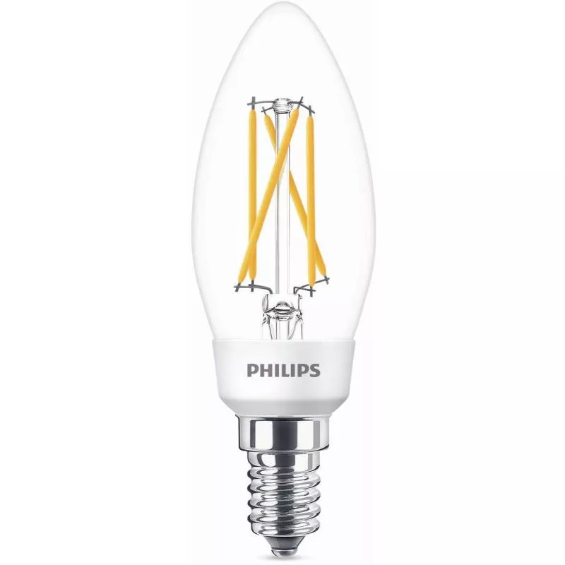 LEDLAMPA PHILIPS CLA GLAS E14 B35 VV KLAR SCENESWITCH