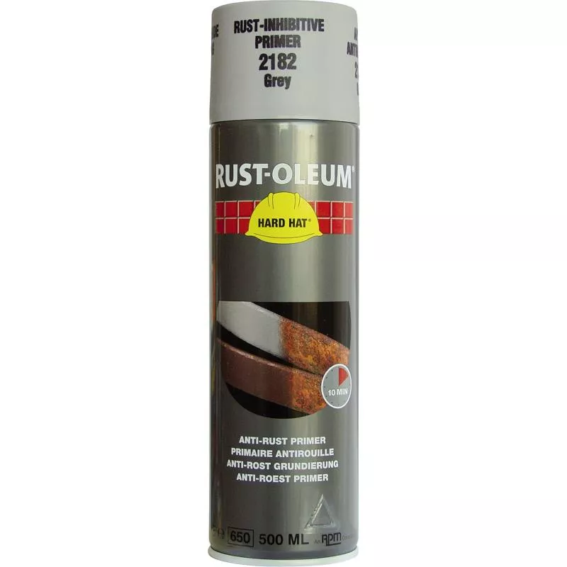 SPRAYFÄRG PRIMER HARD HAT 2182 RUSTOLEUM GRÅ 500ML